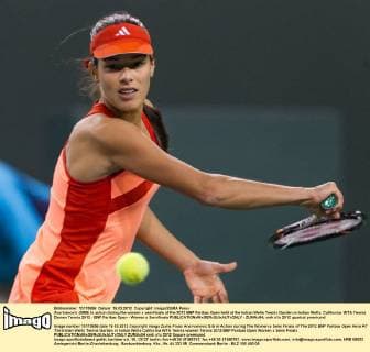 Ana Ivanovic (SRB) in action during the women s semifinals of the 2012 BNP Paribas Open held at the Indian Wells Tennis Garden in Indian Wells, California. WTA Tennis Damen Tennis 2012 - BNP Paribas Open - Women s Semifinals - ZUMAx54