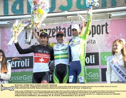 Milano - Sanremo 2012 - GreenEdge 2012, Radioshack - Nissan 2012, Liquigas 2012, Sieger Simon Gerrans, Fabian Cancellara, Vincenzo Nibali, Passo del Turchino 