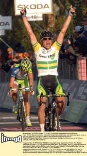 Foto: IPP Pier Maulini Ciclismo 17 03 2012; Milano-San Remo nella foto Simon Gerrands vince la Sanremo davanti a Cancellara e Nibali xHOCHxZWEIx xItalyxPhotoxPressx 