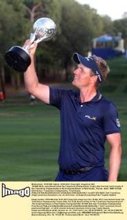 18 MAR 2012: Luke Donald holds the Transitions Championship Trophy after the final round of play of the Transitions Championship at the Innisbrook Resort in Palm Harbor, Florida. GOLF: MAR 18 PGA Golf Herren - Transitions Championship - Final Round Icon357120318552 EDITORIAL USE ONLY