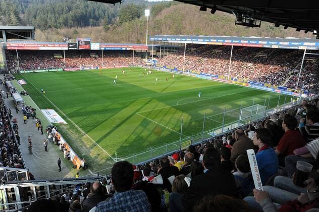 Freiburg, MAGE SOLAR Stadion, 24.3.2012 Fussball 1. Bl Saison 2011 2012 SC Freiburg, MAGE SOLAR Stadion ist Ausverkauft
