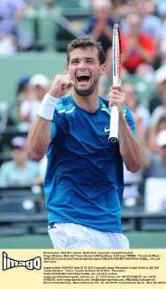 Grigor Dimitrov (Bul) def Tomas Berdych (RÃ©publique TchÃ¨que) TENNIS : Tournoi de Miami - 25 03 2012 Couvercelle Tennismag Panoramic 