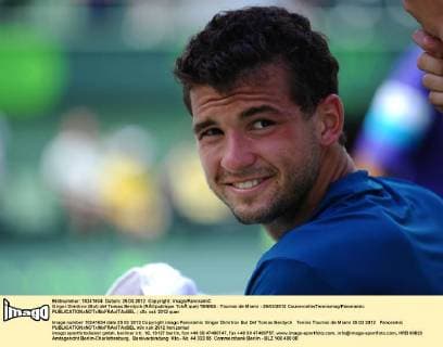 Grigor Dimitrov (Bul) def Tomas Berdych (RÃ©publique TchÃ¨que) TENNIS : Tournoi de Miami - 25 03 2012 Couvercelle Tennismag Panoramic 