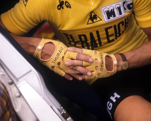 Dietrich Thurau (GER TI-RALEIGH) - gelbe Handschuhe zum gelben Trikot