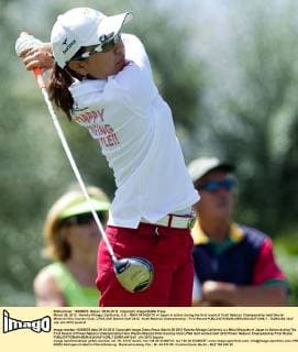 March 29, 2012 - Rancho Mirage, California, U.S. - MIKA MIYAZATO of Japan in action during the first round of Kraft Nabisco Championship held Westin Mission Hills Country Club. LPGA Golf Damen Golf 2012 - Kraft Nabisco Championship - First Round - ZUMAx54