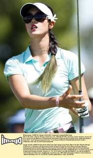 March 29, 2012 - Rancho Mirage, California, U.S. - MICHELLE WIE, sporting a green ponytail, during the first round of Kraft Nabisco Championship held Westin Mission Hills Country Club. LPGA Golf Damen Golf 2012 - Kraft Nabisco Championship - First Round - ZUMAx54