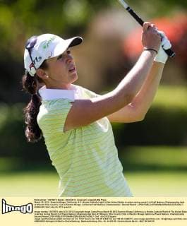 March 30, 2012 - Rancho Mirage, California, U.S - Nicole Castrale (right) of the United States in action during round 2 of Kraft Nabisco Championship held at Mission Hills Country Club in Rancho Mirage, California Kraft Nabisco Championship - Second Round - LPGA - ZUMAm30