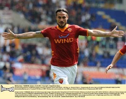 Osvaldo Roma Roma, 01 04 2012 Stadio Olimpico Football Calcio 2011 2012 - AS Rom vs. Novara Calcio - Campionato di calcio Serie A AntoniettaxBaldassarre