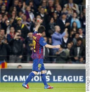 Lionel Messi Barcelona celebrates scoring goal Esultanza dopo il gol Barcelona 3 4 2012 Stadio Camp Nou Champions League 2011 2012 Football Calcio Barcelona Vs Milan costaxinside