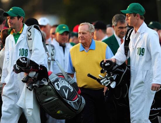 April 5, 2012 - Augusta, GA, USA - Jack Nicklaus makes his way to the 1st tee for the ceremonial drive off the first tee at Augusta National Golf Club in Augusta, Georgia, on Thursday, April 5, 2012. Nicklaus was joined by Arnold Palmer and Gary Player as honorary dtarters for the Masters Tournament. First day of The Masters - ZUMAm67