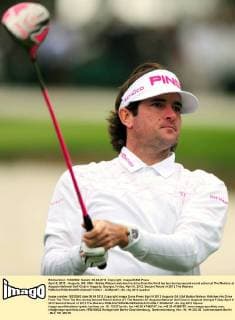 April 6, 2012 - Augusta, GA, USA - Bubba Watson watches his drive from the third tee box during second-round action at The Masters at Augusta National Golf Club in Augusta, Georgia, Friday, April 6, 2012. Second Round of 2012 The Masters - ZUMAm67