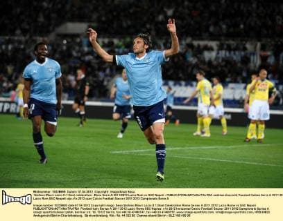 Stefano Mauri Lazio 2-1 Goal celebration - Rom, Serie A 2011 2012 Lazio Rom vs SSC Napoli - andreaxstaccioli