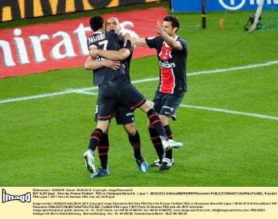 BUT ALEX (psg) - Parc des Princes Football : PSG vs Olympique Marseille - Ligue 1 - 08 04 2012 AnthonyBIBARD FEP Panoramic 