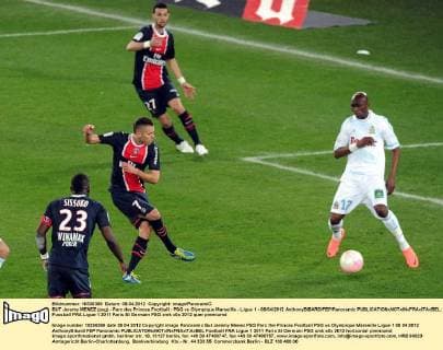 BUT Jeremy MENEZ (psg) - Parc des Princes Football : PSG vs Olympique Marseille - Ligue 1 - 08 04 2012 AnthonyBIBARD FEP Panoramic 