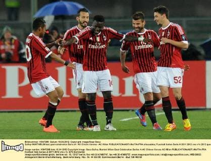 Sulley MUNTARI (Milan) goal celebration Serie A AC Chievo Verona - AC Milan allexsabba