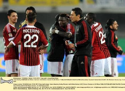 Jubel Sulley MUNTARI mit Milan Serie A AC Chievo Verona Vs AC Milan allexsabba