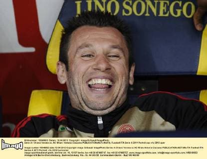Serie A Chievo Verona vs. AC Milan Antonio Cassano 