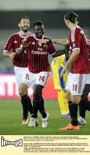 Serie A Chievo Verona vs. AC Milan esultanza gol Sulley Muntari 