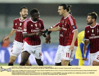 Serie A Chievo Verona vs. AC Milan esultanza gol Sulley Muntari 