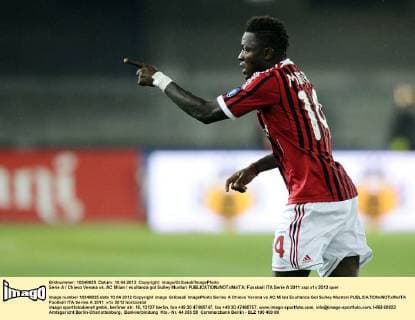 Serie A Chievo Verona vs. AC Milan esultanza gol Sulley Muntari 