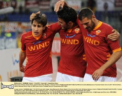 Marquinho (Roma), Bojan Krkic, Simone Perrotta, AS Rom - Udinese Calcio AntoniettaxBaldassarre