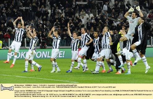 Juventus Turin (Juve) - Lazio Rom, Schlussjubel Juve 