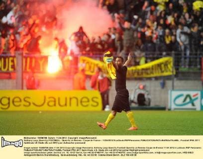 Anthony Laup (Quevilly) FOOTBALL : Quevilly vs Rennes - Coupe de France - 11 04 2012 N.LeGouic FEP Panoramic 