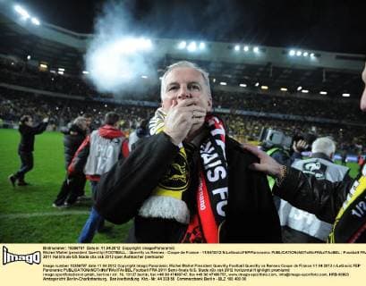 Michel Mallet (president Quevilly) FOOTBALL : Quevilly vs Rennes - Coupe de France - 11 04 2012 N.LeGouic FEP Panoramic 
