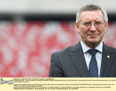 ADAM OLKOWICZ - VISITS NATIONAL STADIUM IN WARSAW  20120412CSLG0100