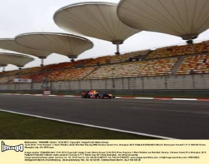 13.04.2012 - Free Practice 1, Mark Webber (AUS) Red Bull Racing RB8 Chinese Grand Prix, Shanghai 2012 