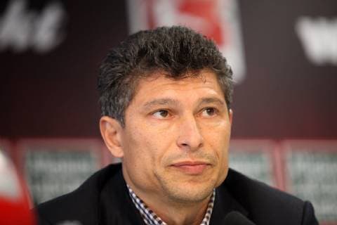 Krassimir BALAKOV (Trainer 1. FC Kaiserslautern) in der Pressekonferenz, Portrait 14.04.2012, GER, 1. Fussball Bundesliga, Saison 2011 2012, 1. FC Kaiserslautern vs 1. FC Nürnberg