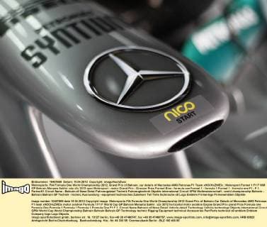 Motorsports: FIA Formula One World Championship 2012, Grand Prix of Bahrain, car details of Mercedes AMG Petronas F1 Team xHOCHxZWEIx