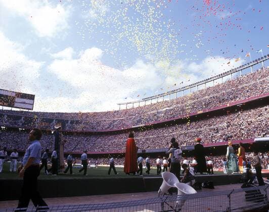 Fußball, Stadiongeschichte FC Barcelona Eröffnungsfeier der WM 1982 im Estadio Nou Camp in Barcelona