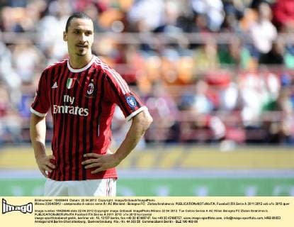 Milano 22 04 2012 - campinoato di calcio serie A AC Mailand - Bologna FC; Zlatan Ibrahimovic 