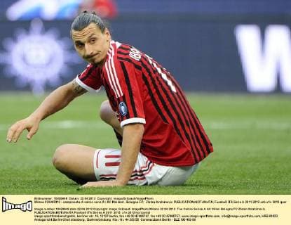 Milano 22 04 2012 - campinoato di calcio serie A AC Mailand - Bologna FC; Zlatan Ibrahimovic 
