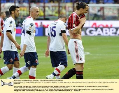 Milano 22 04 2012 - campinoato di calcio serie A AC Mailand - Bologna FC; Zlatan Ibrahimovic 