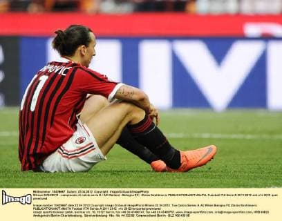 Milano 22 04 2012 - campinoato di calcio serie A AC Mailand - Bologna FC; Zlatan Ibrahimovic 