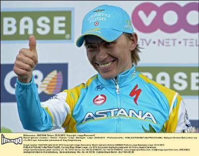 Maxim Iglinsky ( Astana ) - Winner - Podium - Liege - Bastogne - Liege - 22 04 2012 - PhotonewsxPan - 