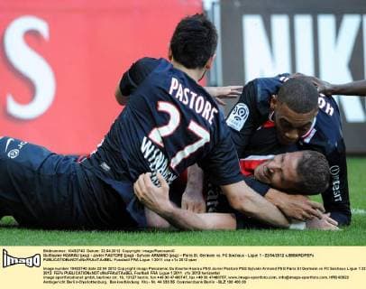 Guillaume HOARAU (psg) - Javier PASTORE (psg) - Sylvain ARMAND (psg) -- Paris St. Germain vs. FC Sochaux - Ligue 1 - 22 04 2012 xJBIBARD FEPx 