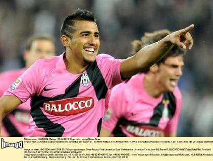 Arturo VIDAL (Juventus) goal celebration, Juventus Turin (Juve) - AS Rom allexsabba