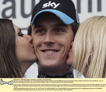 Schweiz, Lausanne 24.04.2012: Tour de Romandie Prolog Lausanne Thomas Geraint (GBR) Sky Pro Cycling Sieger Prolog