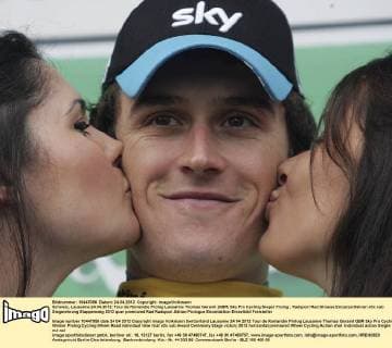 Schweiz, Lausanne 24.04.2012: Tour de Romandie Prolog Lausanne Thomas Geraint (GBR) Sky Pro Cycling Sieger Prolog