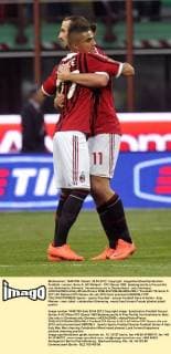 Football - soccer: Serie A, AC Mailand - CFC Genua 1893, boateng esulta a fine partita con ibrahimovic (Hinweis: Verwendung nur in Deutschland - only Germany) xHOCHxZWEIx xItalyxPhotoxPressx 