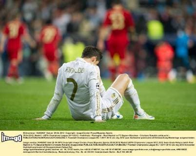 25.04.2012, Madrid - UEFA Champions League 2011 2012 - Halbfinale - Rückspiel - Real Madrid vs FC Bayern München - Cristiano Ronaldo enttäuscht - 