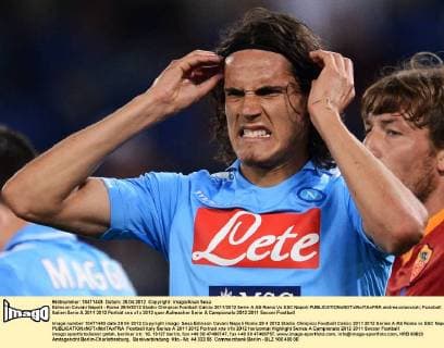 Edinson Cavani Napoli - Roma 28 4 2012 Stadio Olimpico Football Calcio 2011 2012 Serie A AS Roma Vs SSC Napoli andreaxstaccioli
