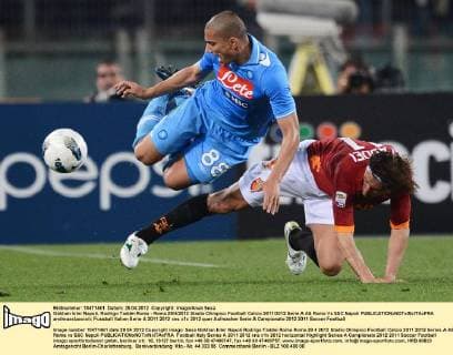 Gökhan Inler Napoli, Rodrigo Taddei Roma - Roma 28 4 2012 Stadio Olimpico Football Calcio 2011 2012 Serie A AS Roma Vs SSC Napoli andreaxstaccioli