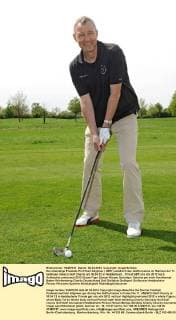 Der ehemalige Fussball-Profi Karl Allgöwer ( GER ) anläßlich des Golfturnieres im Rahmen der 11. IooGreen Unesco Golf Charity am 30.04.12 in Heddesheim.