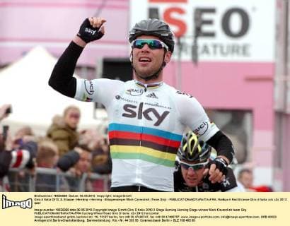 Giro d Italia 2012, 2. Etappe - Herning - Herning - Etappensieger Mark Cavendish (Team Sky) - 