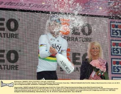 Giro d Italia 2012, 2. Etappe - Herning - Herning - Etappensieger Mark Cavendish (Team Sky) - 