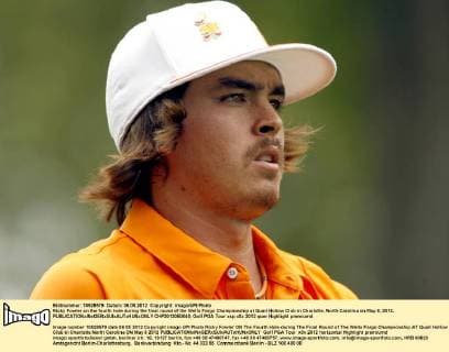 Ricky Fowler on the fourth hole during the final round of the Wells Fargo Championship at Quail Hollow Club in Charlotte, North Carolina on May 6, 2012.  CHP2012050640